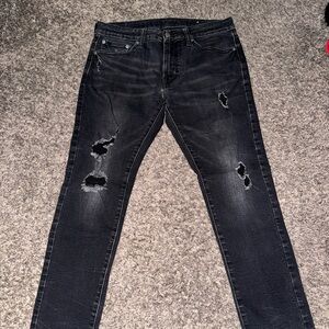 American Eagle Outfitters Black Distressed Skinny Jeans